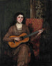 Portrait painting of Florence Shannon, the artist's wife - James Jebusa Shannon — artwork view