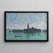 San Giorgio Maggiore desde la laguna a la luz de la luna, Venecia - James Jebusa Shannon — cuadro enmarcado en la pared