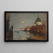 Santa Maria della Salute depuis le Grand Canal avec une pleine lune, Venise - James Jebusa Shannon — framed artwork on a wall