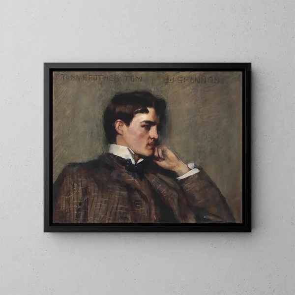 The artist's brother Tom - James Jebusa Shannon — framed artwork on a wall