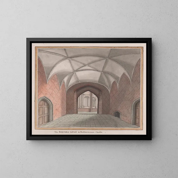 El pabellón de los porteros del castillo de Herstmonceux, Sussex Oriental - James Lambert de Lewes — cuadro enmarcado en la pared