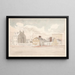 View from the northeast corner of 17th and H Sts, spring 1875, Washington DC - James Madison Alden — framed artwork on a wall