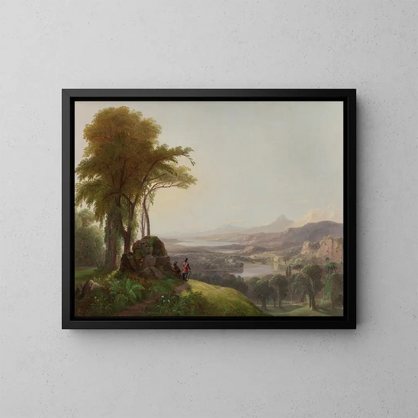 El Nuevo Mundo - James McDougal Hart — cuadro enmarcado en la pared