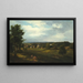 Scene of a village near Albany, New York - James McDougal Hart — framed artwork on a wall