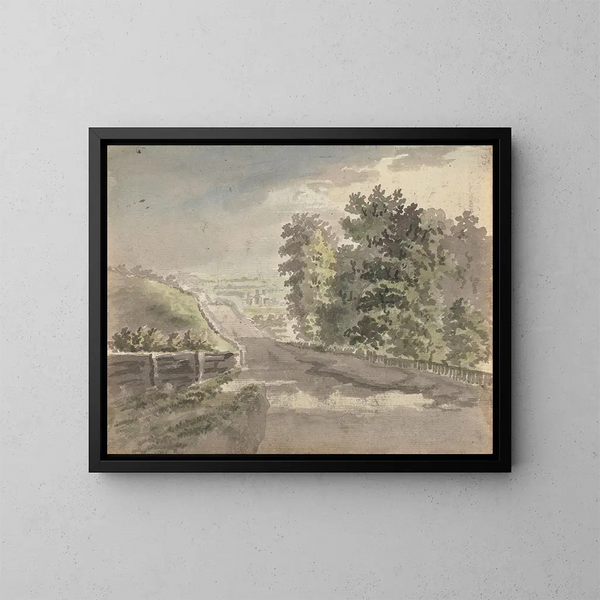 Un camino rural - James Miller — cuadro enmarcado en la pared