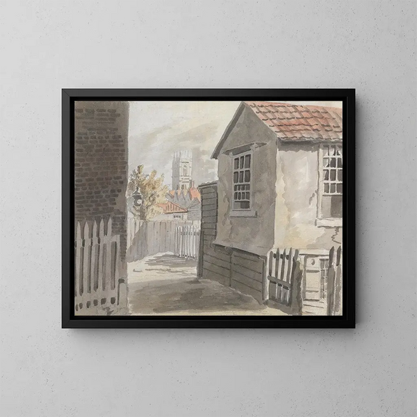 Vista lejana de una iglesia - James Miller — cuadro enmarcado en la pared