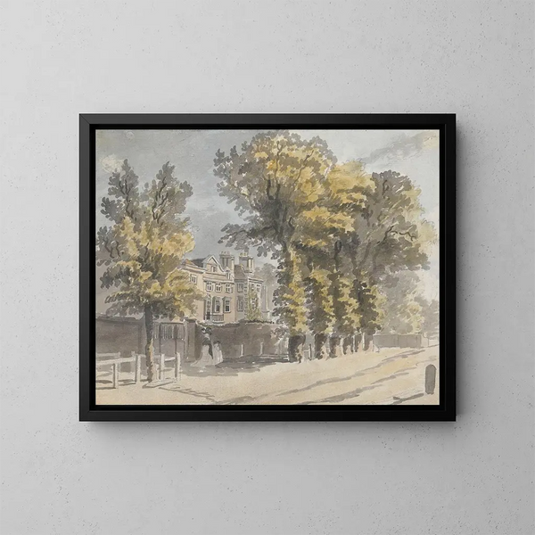 Vista de una casa - James Miller — cuadro enmarcado en la pared