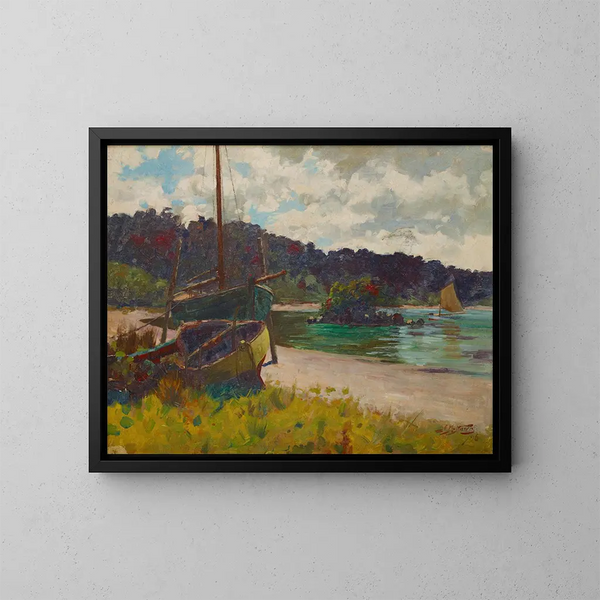 Baie de la Demi-Lune, Île Stewart - James Nairn — framed artwork on a wall