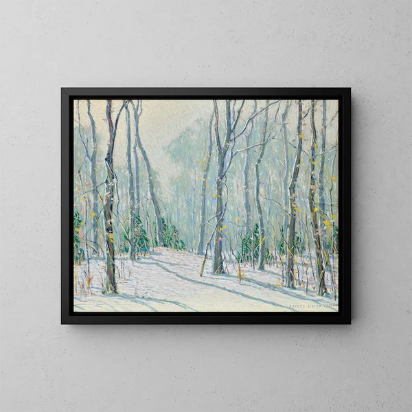 Paisaje de invierno en Fort Lee, NJ - James P. Knox — cuadro enmarcado en la pared
