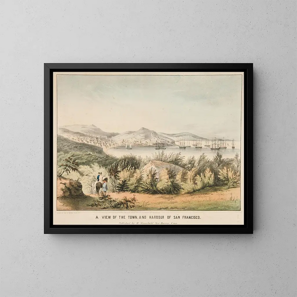 Vista de la ciudad y del puerto de San Francisco - James S Baillie — cuadro enmarcado en la pared