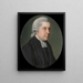 Retrato de un clérigo - James Scouler — cuadro enmarcado en la pared