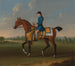 Un caballo de carreras alazán con un jockey en silla - James Seymour — vista de la obra