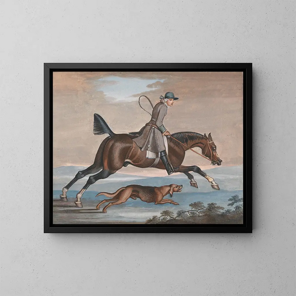 Caza al zorro - James Seymour — cuadro enmarcado en la pared