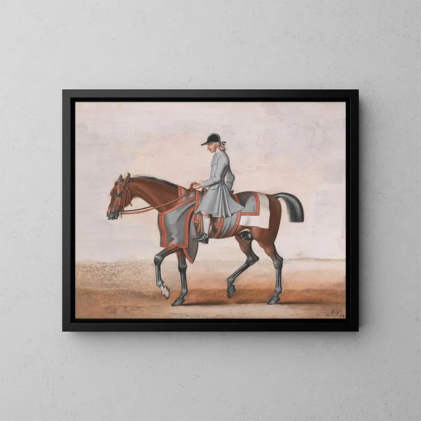 El pie blanco de Lord Godolphin, un caballo muy famoso que nunca ha sido derrotado - James Seymour — cuadro enmarcado en la pared