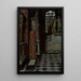 Vista de una sala de antigüedades griegas, romanas y etruscas Sala no 9 en el Louvre - James Tissot — cuadro enmarcado en la pared