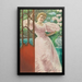 Retrato de una joven en un invernadero - James Tissot — cuadro enmarcado en la pared