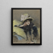 Retrato de una joven mujer - James Tissot — cuadro enmarcado en la pared