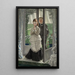 Dos figuras en una puerta La Propuesta - James Tissot — cuadro enmarcado en la pared