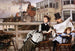 En attendant le ferry à la taverne du faucon - James Tissot — vista de la obra