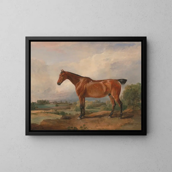 Un cazador en un paisaje - James Ward — cuadro enmarcado en la pared
