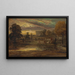 Ganado en un Estanque al Amanecer - James Ward — cuadro enmarcado en la pared