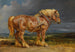 Cheshunt, el caballo de tiro Shire, elefante en un paisaje extenso - James Ward — vista de la obra