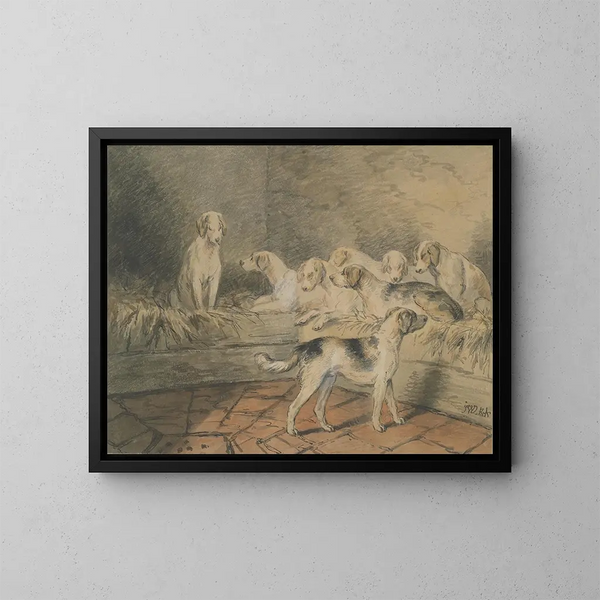 Chiens - James Ward — cuadro enmarcado en la pared