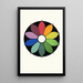 Five pairs of complementary colors forming a color wheel Each color has its directly opposite complement - James Ward — framed artwork on a wall