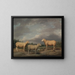 Ryeland Sheep, the king's ram, the king's ewe, and Lord Somerville's ram - James Ward — framed artwork on a wall