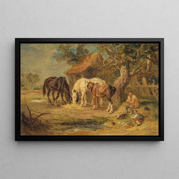 The Lunch Break - James Ward — framed artwork on a wall