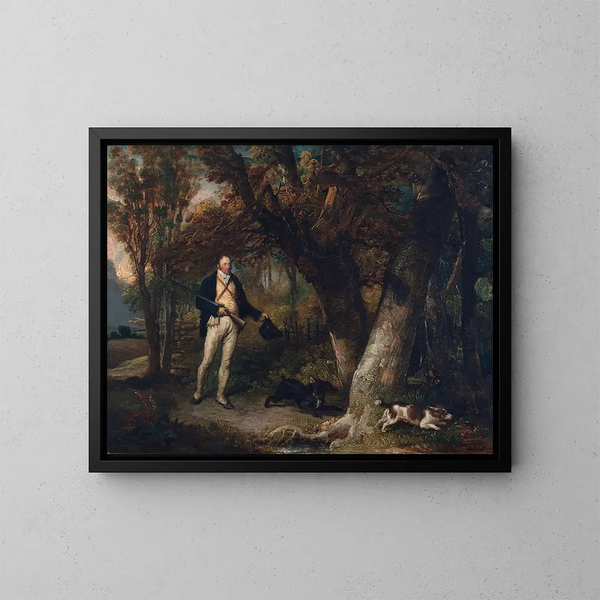 The Reverend Thomas Levett and his favorite dogs hunting pheasants - James Ward — framed artwork on a wall
