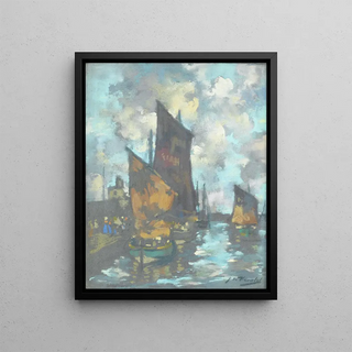 James Watterston Herald - Fishing boats in a harbour.webp
