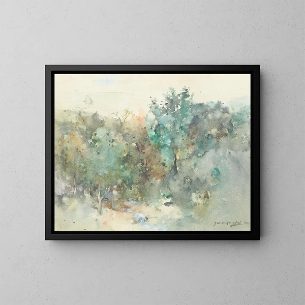 Ruisseau en forêt - James Watterston Herald — cuadro enmarcado en la pared