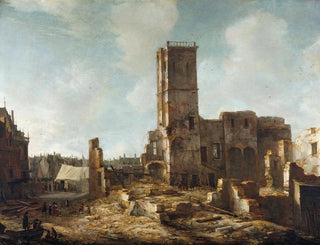 Jan Abrahamsz Beerstraaten - The Ruins of the Old Town Hall of Amsterdam after the Fire of 7 July 1652.webp