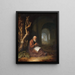 an hermit praying in a ruin - Jan Adriaensz van Staveren — framed artwork on a wall