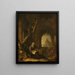 A hermit in a ruin - Jan Adriaensz van Staveren — framed artwork on a wall