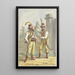 Two Eastern Soldiers with Turbans - Jan Anthonie Langendijk — framed artwork on a wall