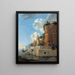 a coastal ruin in Italy - Jan Asselijn — framed artwork on a wall