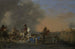 Ataque de caballería al atardecer - Jan Asselijn — vista de la obra