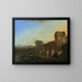 El río Tíber con el puente Milvio al atardecer - Jan Asselijn — cuadro enmarcado en la pared