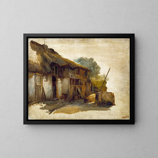 Ferme - Jan August Hendrik Leys — cuadro enmarcado en la pared