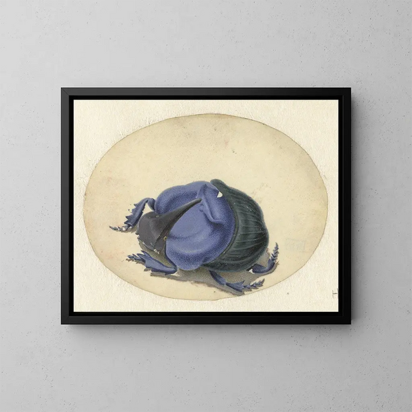 Escarabajo azul - Jan Augustin van der Goes — cuadro enmarcado en la pared