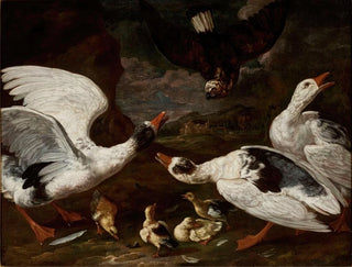 Jan Baptist Bouttats - Hawk and geese.webp