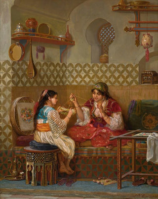 Jan Baptist Huysmans - Belgian girls winding wool.webp