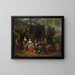 Una compañía elegante en un paisaje entre diferentes frutas y verduras, una mujer con una carretilla entrando por la derecha - Jan Baptist Lambrechts — cuadro enmarcado en la pared