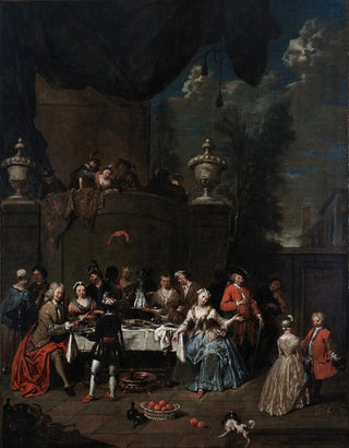 Jan Baptist Lambrechts - Garden party in front of a castle.webp