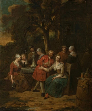 Jan Baptist Lambrechts - Scene in the garden.webp