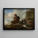 Battle at the Foot of the Mountain - Jan Baptist Weenix — framed artwork on a wall