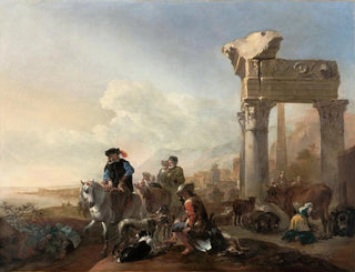 Jan Baptist Weenix - Hunters Near Ruins.webp
