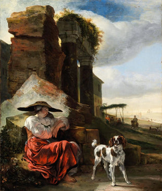 Jan Baptist Weenix - The Sleeping Shepherdess.webp